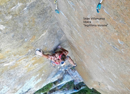 Sean Villanueva and Nicolas Favresse free climbs in Valle dell'Orco
