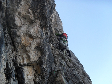 Via Casarotto - Roda di Vael - Arrampicata quasi estiva sulla via Casarotto