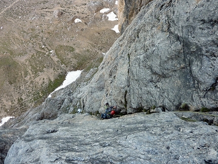 Via Casarotto - Roda di Vael - Sulle fessure della via Casarotto alla Roda di Vael