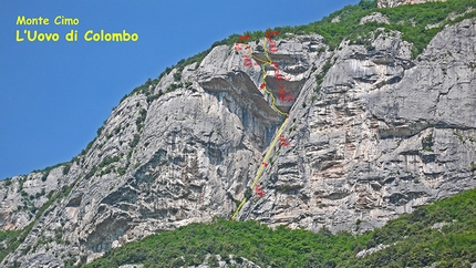 L'uovo di Colombo, new route on Monte Cimo