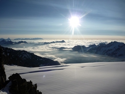 Traversata Integrale Gran Paradiso - Cervino e Monte Rosa in lontananza