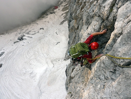 Via Stenghel, Torre d'Ambiez, Brenta Dolomites - Climbing the Stenghel - Chini at Torre d'Ambiéz