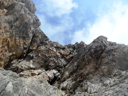 Via Stenghel alla Torre d'Ambiez - Sulla via Stenghel - Chini alla Torre d'Ambiez