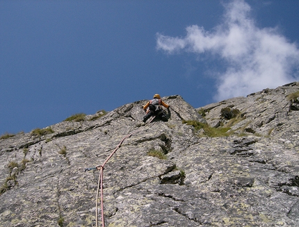 Aiguille de Chatelet, Monte Bianco - Fast & Furious (Mauro Franceschini, Fabrizio Recchia 06/2013, 290m, 6a/a+)