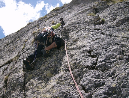 Aiguille de Chatelet, Mont Blanc - Fast & Furious (Mauro Franceschini, Fabrizio Recchia 06/2013, 290m, 6a/a+)