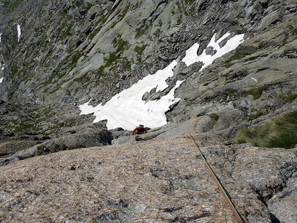 Via Diamante pazzo - Becco Meridionale della Tribolazione - On pitch 1 of Diamante pazzo