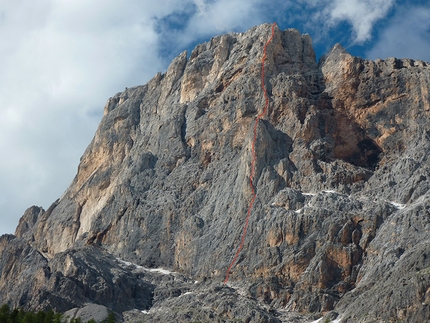 Cimon della Pala, Pale di San Martino, Dolomiti - Pilastro Girasole: the route line