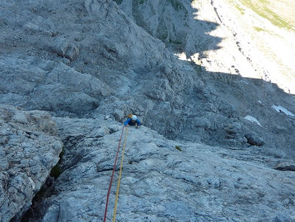 Cimon della Pala, Pale di San Martino, Dolomiti - Pilastro Girasole: sul Pilastro