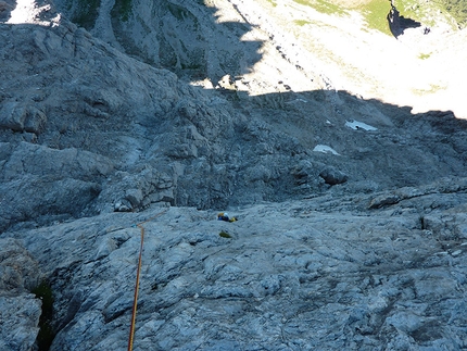 Cimon della Pala, Pale di San Martino, Dolomiti - Pilastro Girasole: le placche