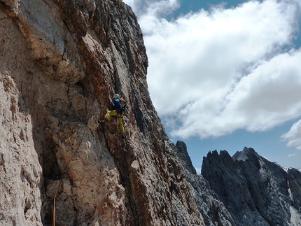 Cimon della Pala, Pale di San Martino, Dolomiti - Pilastro Girasole: on the upper section
