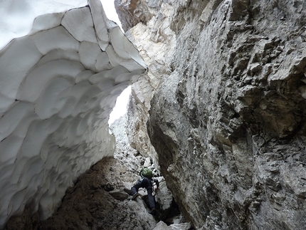 Cima dei Lastei - via Vittorio Chenet - Discesa dalla Cima dei Lastei, Pale San Martino.