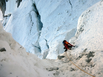 Pilastro Sud del Freney - Monte Bianco - Sulla via Seigneur del Pilastro Sud del Freney - Monte Bianco