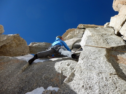 Pilastro Sud del Freney - Monte Bianco - Sulla via Seigneur del Pilastro Sud del Freney - Monte Bianco