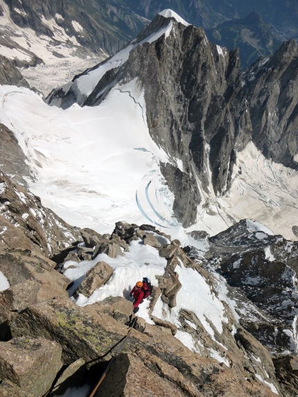 Pilastro Sud del Freney - Monte Bianco - Sulla via Seigneur del Pilastro Sud del Freney - Monte Bianco