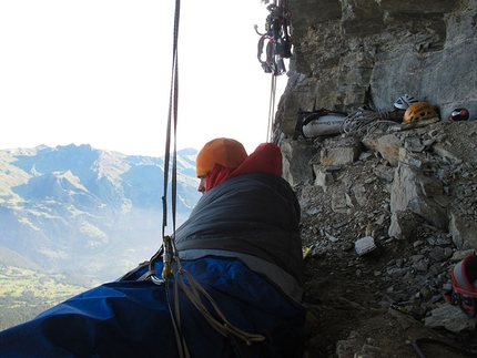 Eiger, Paciencia - Dave MacLeod & Calum Muskett sulla via Paciencia, parete nord dell'Eiger