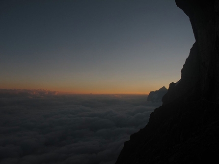 Eiger, Paciencia - Dave MacLeod & Calum Muskett sulla via Paciencia, parete nord dell'Eiger