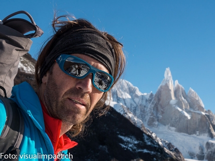 Cerro Torre - 07/2013: Stephan Siegrist, Dani Arnold, Thomas Huber and Matias Villavicencio during the winter ascent of Cerro Torre