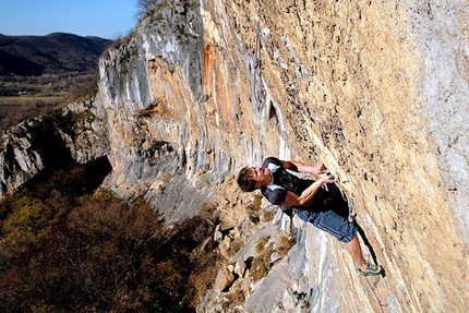 Ekstaza 8c+/9a, Misja Pec, Slovenia - Matej Sova climbing Ekstaza 8c+/9a, Misja Pec, Slovenia