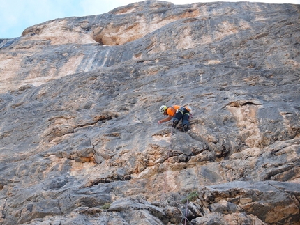 Spina de Mul, new rock climb up Col Becchei by Gargitter and Kehrer