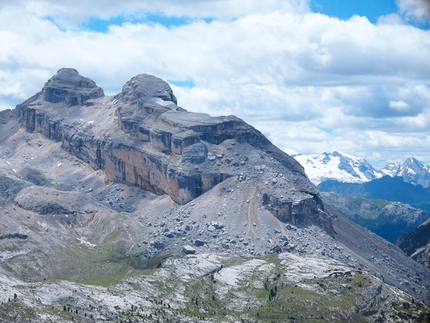 Spina de Mul, Col Becchei, Dolomiti - Simon Kehrer e Helmut Gargitter su Spina de Mulo, Col Becchei.