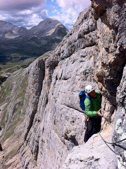 Spina de Mul, Col Becchei, Dolomiti - Simon Kehrer e Helmut Gargitter su Spina de Mulo, Col Becchei.