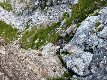 Zuccone dei Campelli - Fessura Comici - Sulla Fessura Comici al Zuccone dei Campelli (Alpi Orobie Occidentali)