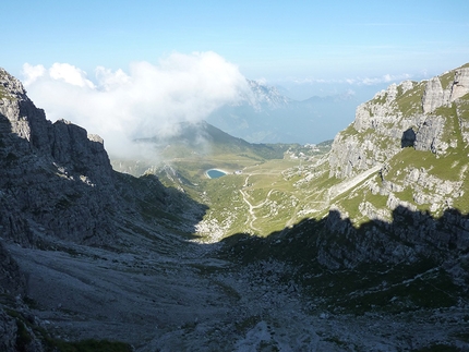 Zuccone dei Campelli - Fessura Comici - panorama dalla Fessura Comici al Zuccone dei Campelli (Alpi Orobie Occidentali)