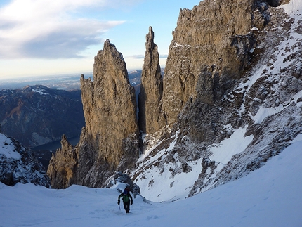 Cresta Segantini, Grignetta - Heading towards the Segantini crest