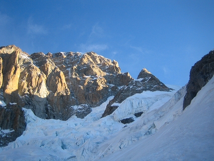 Pilone Centrale del Freney - Monte Bianco - I pilastri di Brouillard, l'Innominata e la cuspide del Pilone centrale.