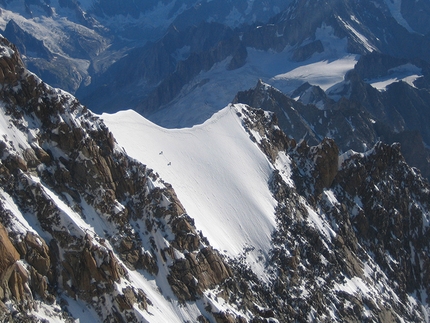 Pilone Centrale del Freney - Monte Bianco - Veduta dal Pilone verso la Cresta di Peuterey.