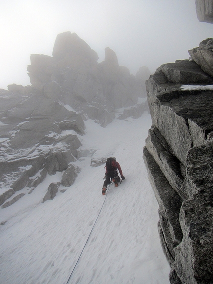 Monte Bianco easy and fast, Nord Tour Ronde, in giornata da Venezia - Sulla strettoia della Nord della Tour Ronde