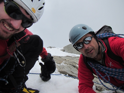 Monte Bianco easy and fast, Nord Tour Ronde, in giornata da Venezia - In vetta alla Tour Ronde (Monte Bianco)