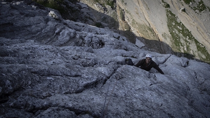 Zeitgeist, Rofangebirge, Austria - Zeitgeist (300m, 7c+, 7b obbl, Markus Haid, Florian Klingler 09/2012) Roßkopf, Rofan Gebirge, Austria.