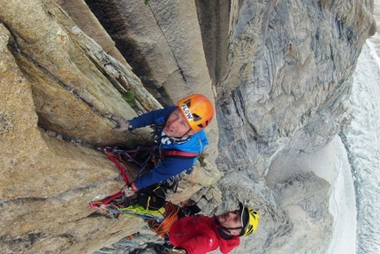 Great Trango Tower, Karakorum - Bushido (VII– A4 VII+, Marek Raganowicz, Marcin Tomaszewski 07-08/2013), Great Trango Tower, Karakorum, Pakistan.