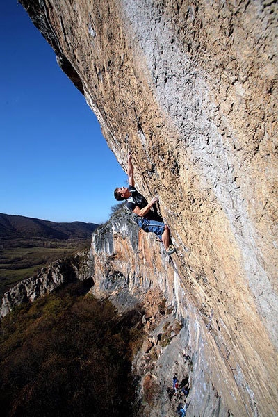 Ekstaza 8c+/9a, Misja Pec, Slovenia - Matej Sova climbing Ekstaza 8c+/9a, Misja Pec, Slovenia