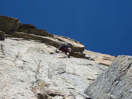 Becco della Tribolazione (Gran Paradiso) - Sulla via Grassi - Re allla parete sud-est del Becco Meridionale della Tribolazione