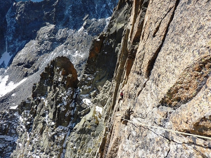 Becco della Tribolazione (Gran Paradiso) - Sulla via Grassi - Re allla parete sud-est del Becco Meridionale della Tribolazione