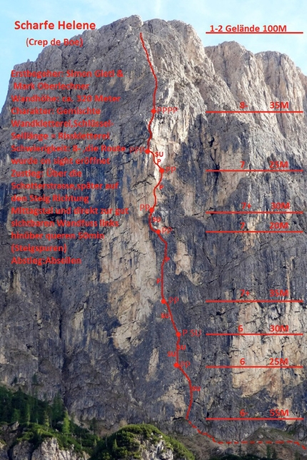 Crep de Boè, new Dolomites rock climb by Simon Gietl and Mark Oberlechner