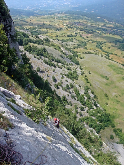 Le Lisce d'Arpe, Monte Alpi - Luigi Ferranti sull' 8° tiro