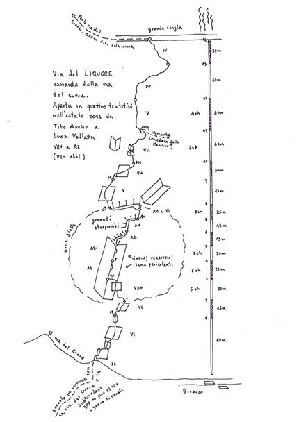 Monte Agner, Pale di San Martino - Variante del Li-Cuore, Monte Agner parete Nord-Est (VII+, A3, VII- obbligatorio, Tito Arosio, Luca Vallata 2013)