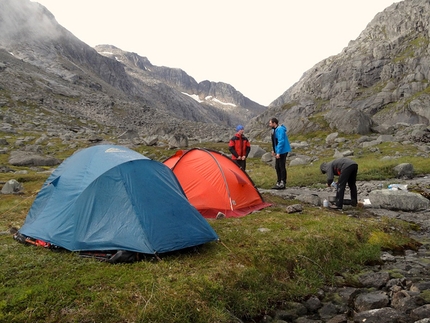 Blamann, Kvaløya, Norvegia - Accampamento