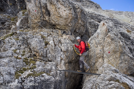 Via Ferrata Piz da Lech and Sassongher normal route: renovation works in Alta Badia