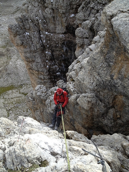 Via Ferrata Piz da Lech - Boeseekofel Klettersteig - Rennovation works of the Via Ferrata Piz da Lech (Boeseekofel), summer 2013