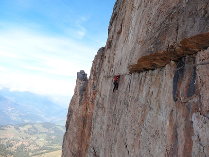 Wüstenblume, new rock climb up Sass de la Crusc