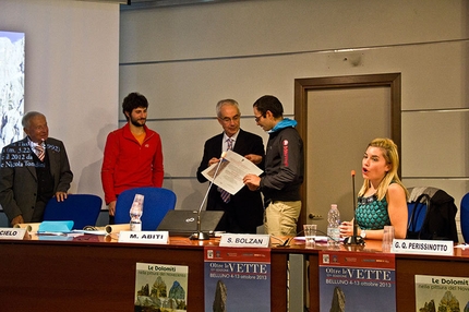 Premio Silla Ghedina 2013 - Premio Silla-Ghedina 2013 ad Alessandro Baù, Alessandro Beber e Nicola Tondini per la loro nuova via Colonne d’Ercole sulla Punta Tissi, parete Nord-Ovest della Civetta (Dolomiti)