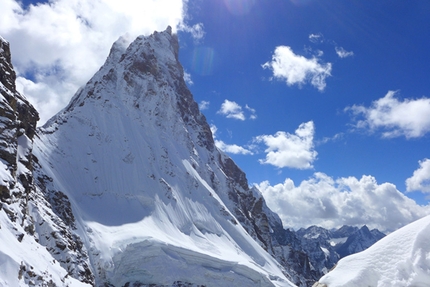 Kishtwar Kailash, India - Kishtwar Kailash (6,451m), Indian Himalaya, seen from the north.