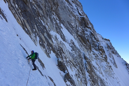 Kishtwar Kailash, India - Mick Fowle, 3° giorno durante la prima salita di Kishtwar Kailash (6,451m), Himalaya indiano, ottobre 2013 assieme a Paul Ramsden.