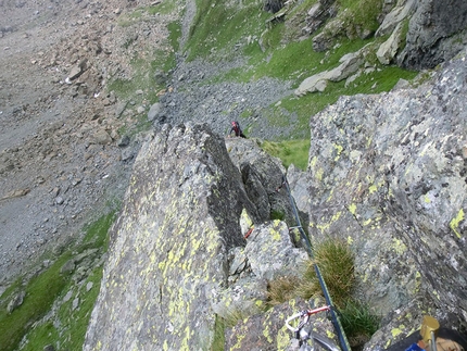 Superdad, Punta Malanotte - Superdad (120m, 5c) di Fabio Ventre & Mauro Ventre, Punta Malanotte, Alpi Cozie