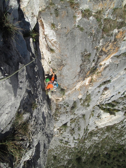 Gogna - Cerruti - Corna di Medale - Sulla via Gogna - Cerruti alla Corna di Medale (Grigne).