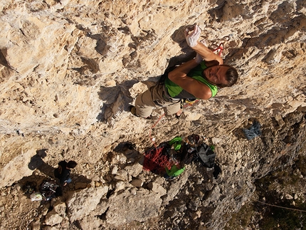 Salares, climbing at Valparola, Dolomites